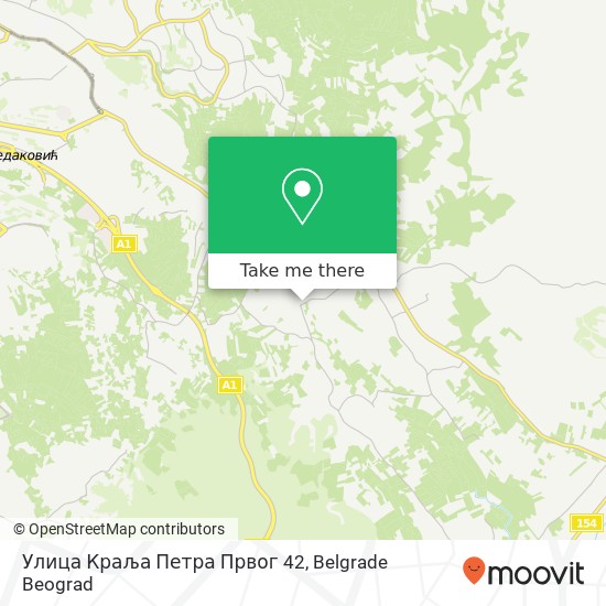 Улица Краља Петра Првог 42 mapa