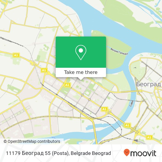 11179 Београд 55 (Posta) mapa