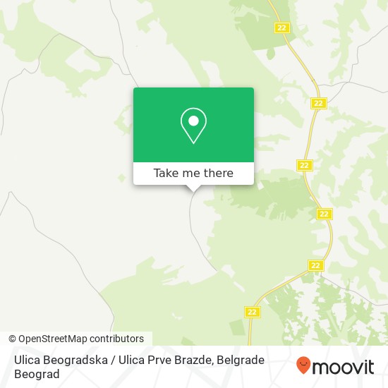 Ulica Beogradska / Ulica Prve Brazde mapa