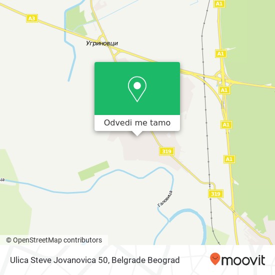 Ulica Steve Jovanovica 50 mapa