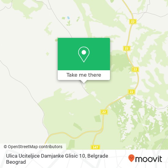 Ulica Uciteljice Damjanke Glisic 10 mapa