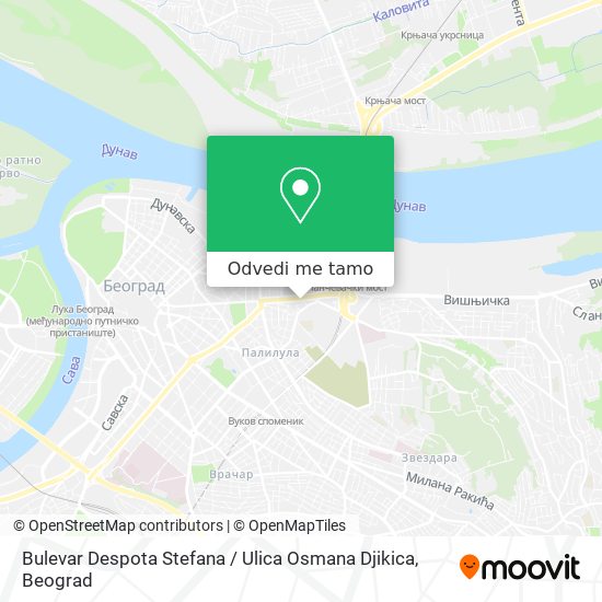 Bulevar Despota Stefana / Ulica Osmana Djikica mapa