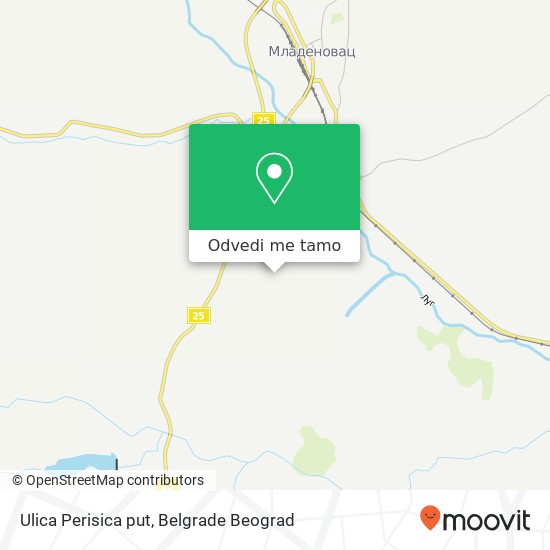 Ulica Perisica put mapa