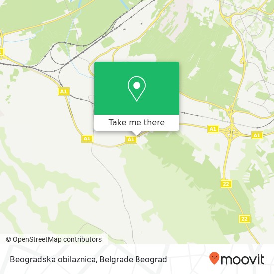 Beogradska obilaznica mapa