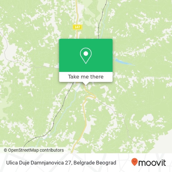 Ulica Duje Damnjanovica 27 mapa