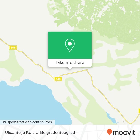 Ulica Belje Kolara mapa