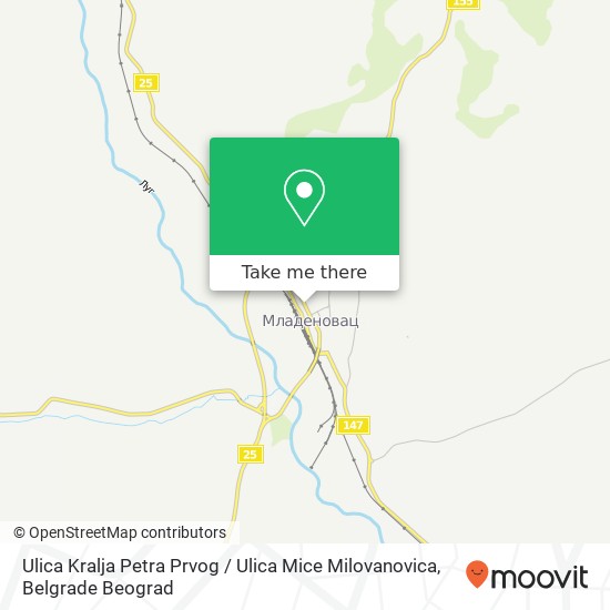 Ulica Kralja Petra Prvog / Ulica Mice Milovanovica mapa