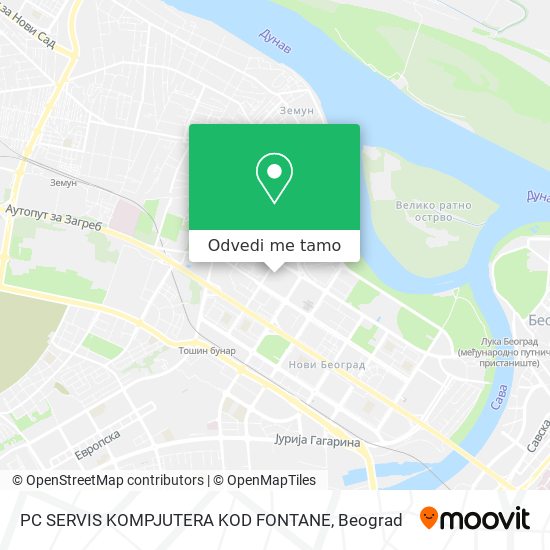 PC SERVIS KOMPJUTERA KOD FONTANE mapa