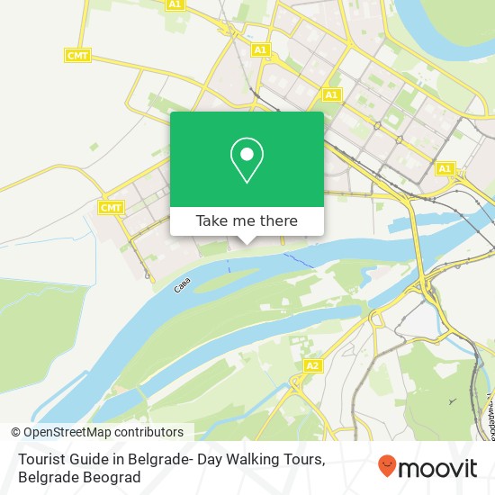 Tourist Guide in Belgrade- Day Walking Tours mapa