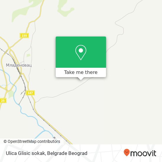 Ulica Glisic sokak mapa