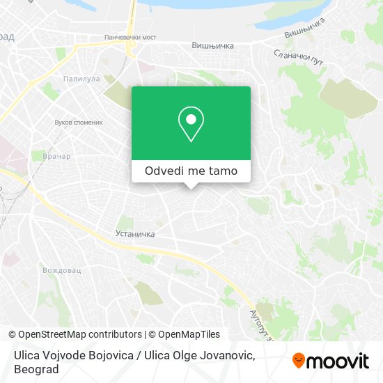 Ulica Vojvode Bojovica / Ulica Olge Jovanovic mapa