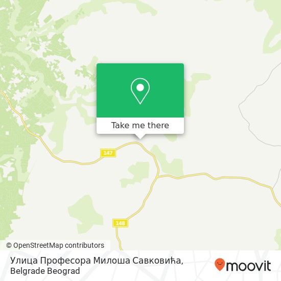 Улица Професора Милоша Савковића mapa