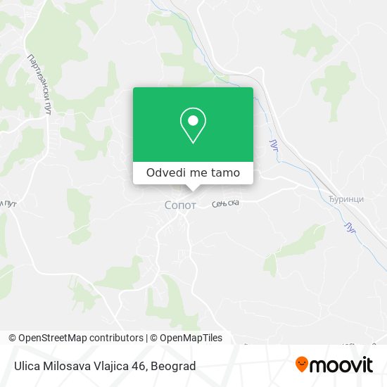 Ulica Milosava Vlajica 46 mapa