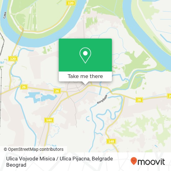 Ulica Vojvode Misica / Ulica Pijacna mapa