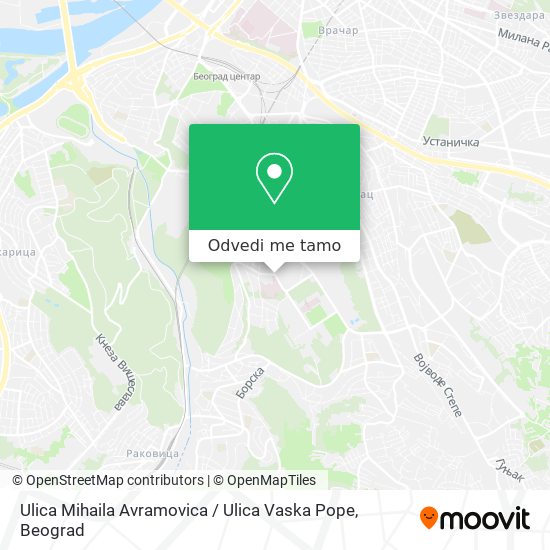 Ulica Mihaila Avramovica / Ulica Vaska Pope mapa