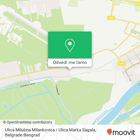 Ulica Milutina Milankovica / Ulica Marka Sagala mapa