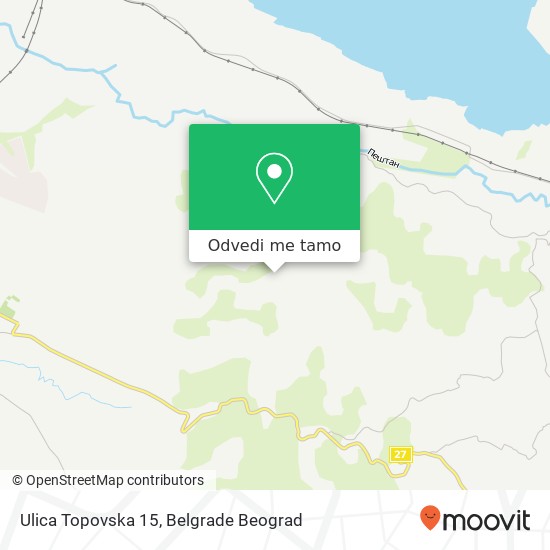 Ulica Topovska 15 mapa