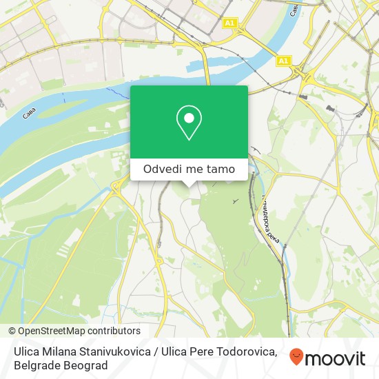 Ulica Milana Stanivukovica / Ulica Pere Todorovica mapa