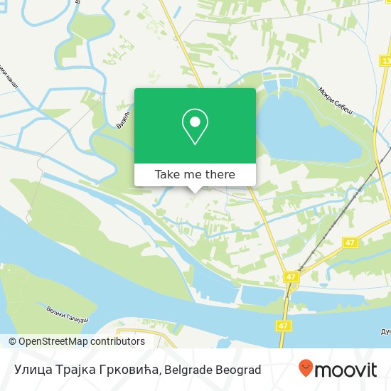 Улица Трајка Грковића mapa
