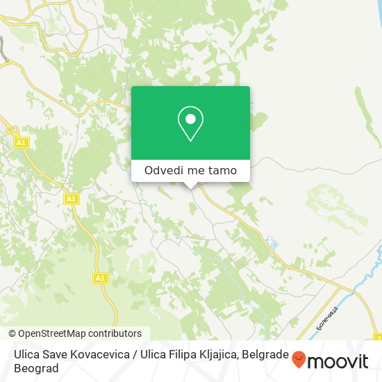 Ulica Save Kovacevica / Ulica Filipa Kljajica mapa