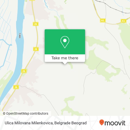 Ulica Milovana Milenkovica mapa