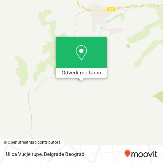 Ulica Vucje rupe mapa