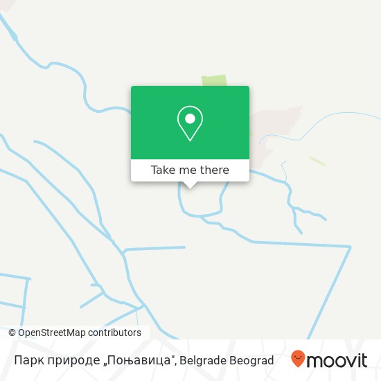 Парк природе „Поњавица" mapa