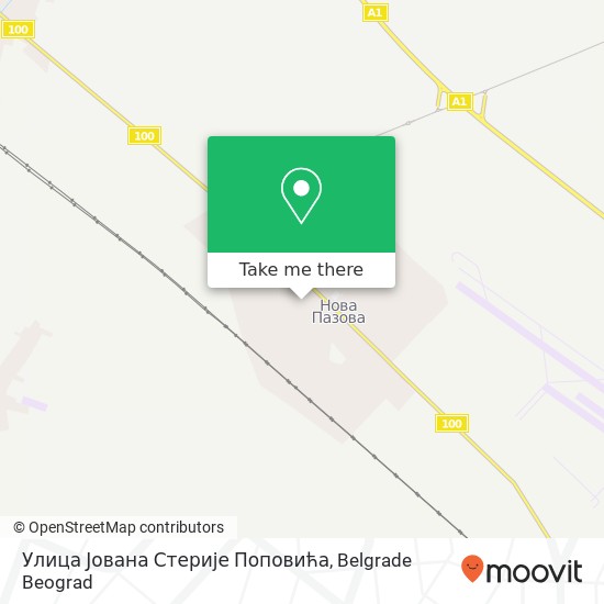 Улица Јована Стерије Поповића mapa