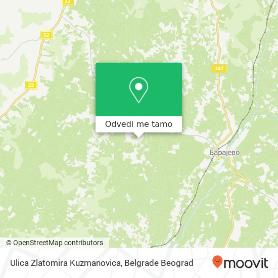 Ulica Zlatomira Kuzmanovica mapa