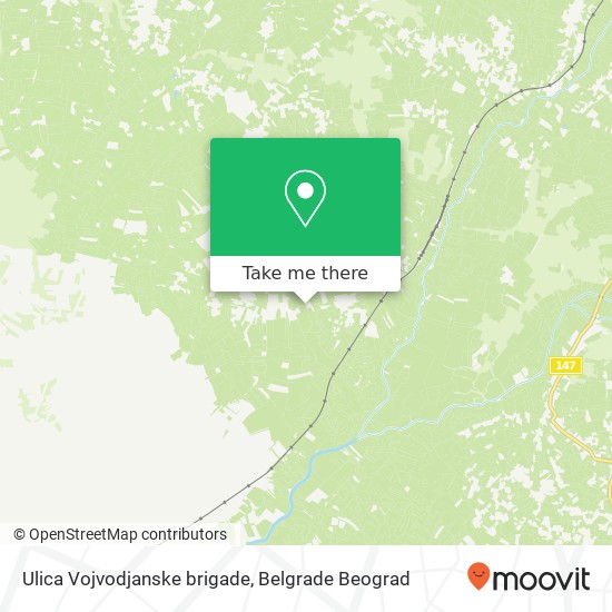 Ulica Vojvodjanske brigade mapa