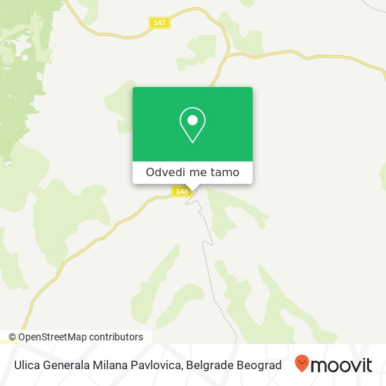 Ulica Generala Milana Pavlovica mapa