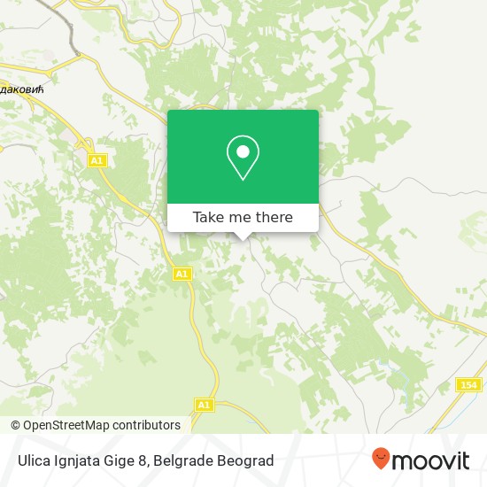 Ulica Ignjata Gige 8 mapa