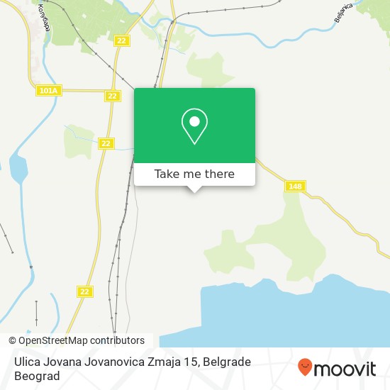 Ulica Jovana Jovanovica Zmaja 15 mapa