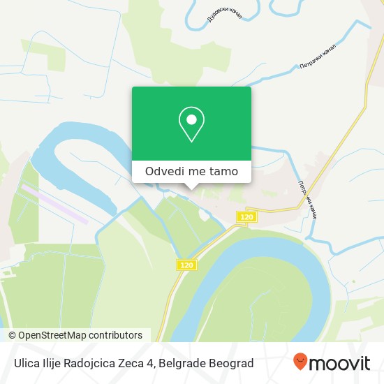 Ulica Ilije Radojcica Zeca 4 mapa