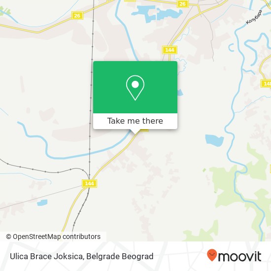 Ulica Brace Joksica mapa