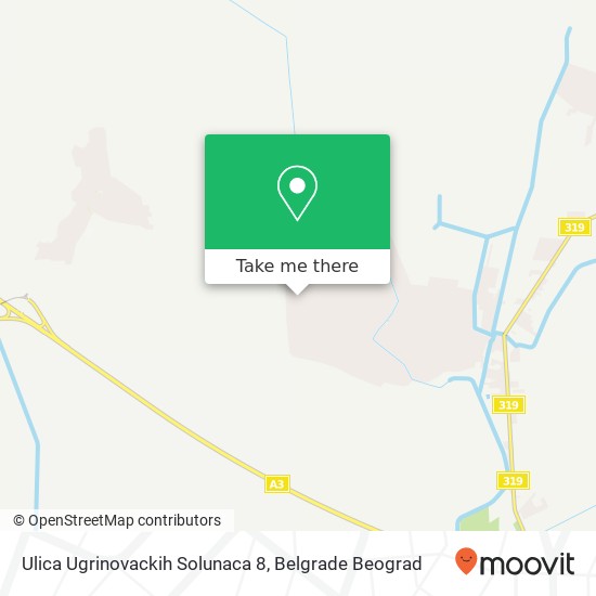 Ulica Ugrinovackih Solunaca 8 mapa