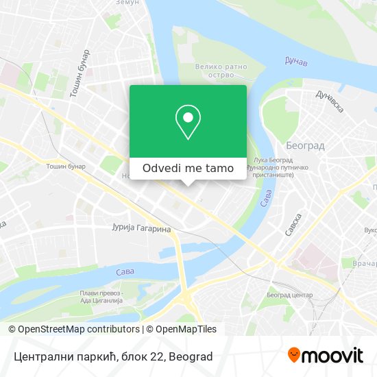 Централни паркић, блок 22 mapa