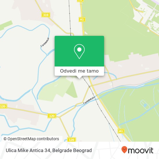 Ulica Mike Antica 34 mapa