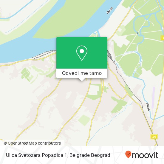 Ulica Svetozara Popadica 1 mapa