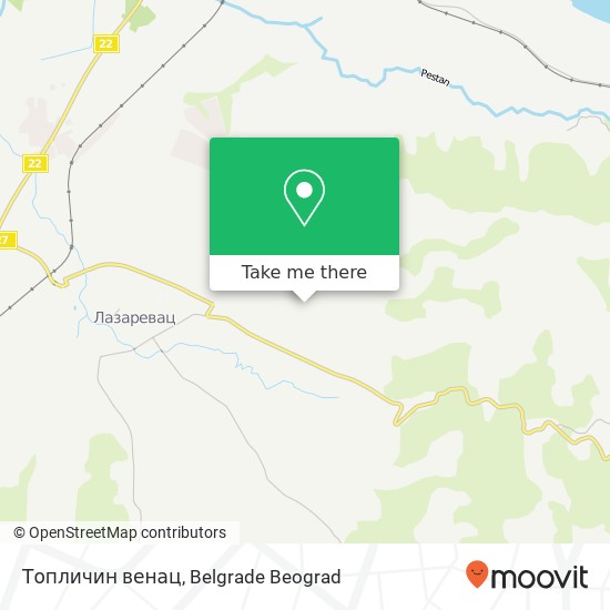 Топличин венац mapa