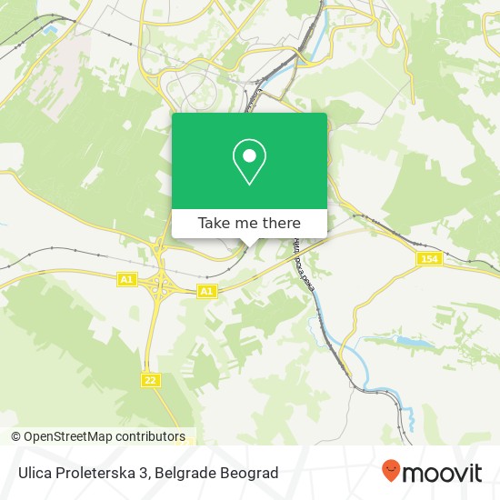 Ulica Proleterska 3 mapa