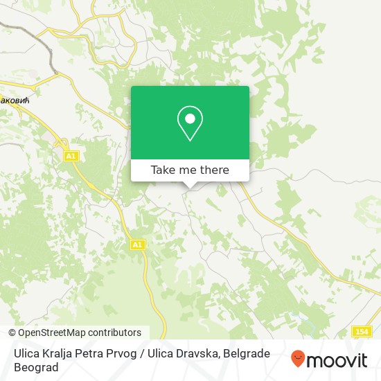 Ulica Kralja Petra Prvog / Ulica Dravska mapa