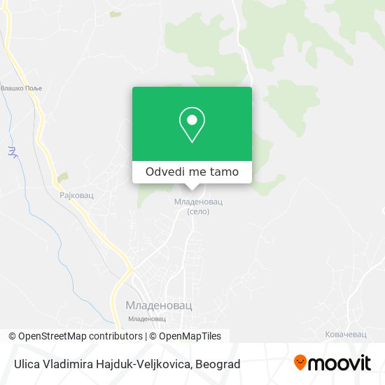 Ulica Vladimira Hajduk-Veljkovica mapa