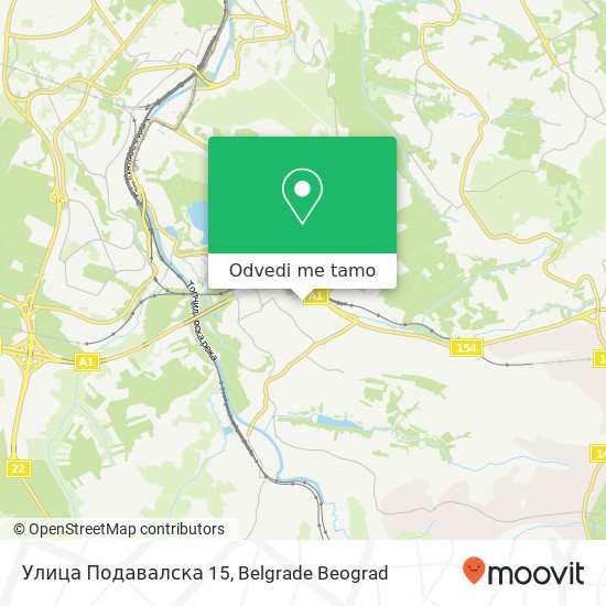 Улица Подавалска 15 mapa