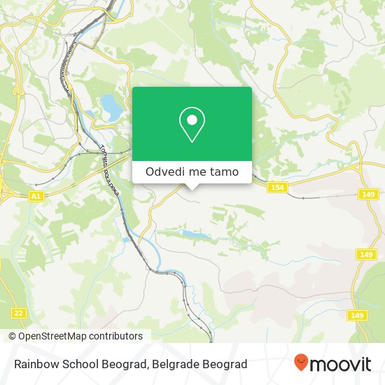 Rainbow School Beograd mapa