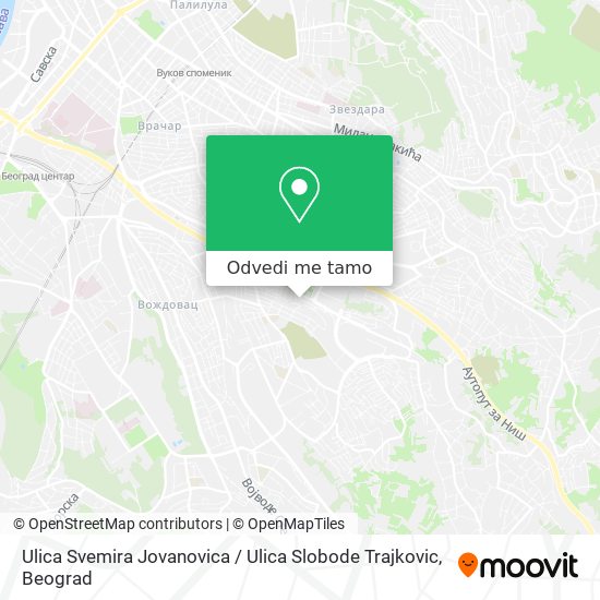 Ulica Svemira Jovanovica / Ulica Slobode Trajkovic mapa