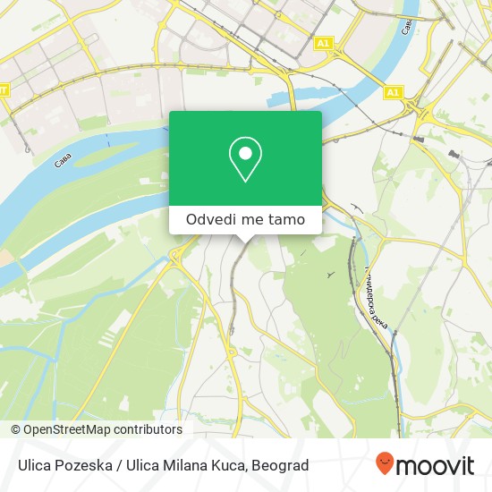 Ulica Pozeska / Ulica Milana Kuca mapa