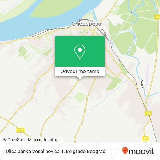 Ulica Janka Veselinovica 1 mapa