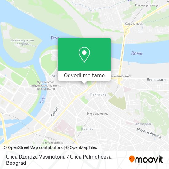 Ulica Dzordza Vasingtona / Ulica Palmoticeva mapa