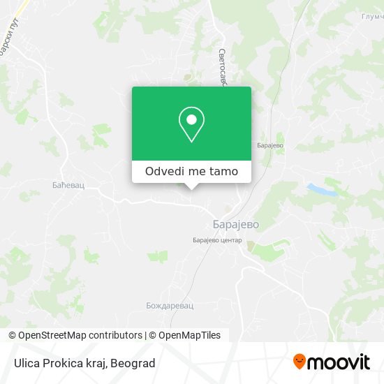 Ulica Prokica kraj mapa